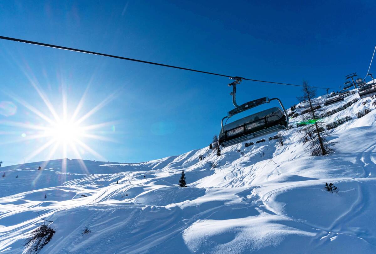 Skifahren Tux